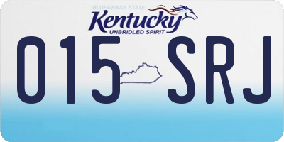 KY license plate 015SRJ
