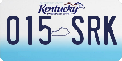 KY license plate 015SRK