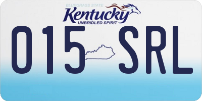 KY license plate 015SRL