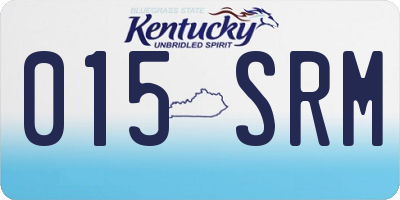 KY license plate 015SRM