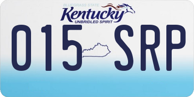 KY license plate 015SRP
