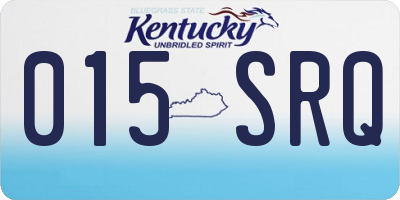 KY license plate 015SRQ