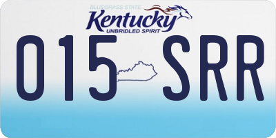 KY license plate 015SRR