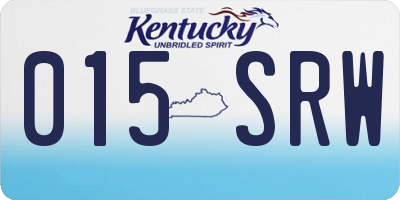 KY license plate 015SRW