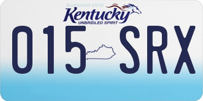 KY license plate 015SRX