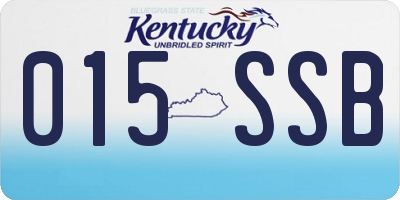 KY license plate 015SSB