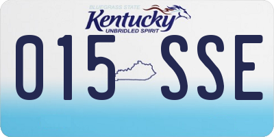 KY license plate 015SSE