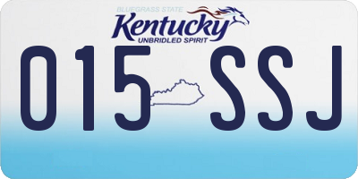 KY license plate 015SSJ