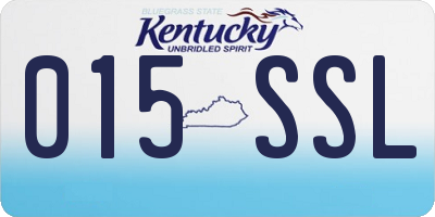 KY license plate 015SSL