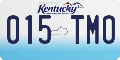 KY license plate 015TMO