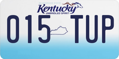 KY license plate 015TUP