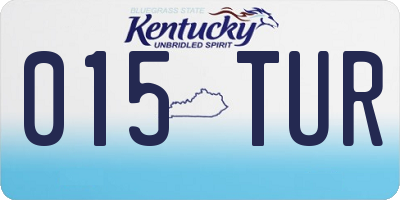 KY license plate 015TUR
