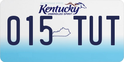 KY license plate 015TUT