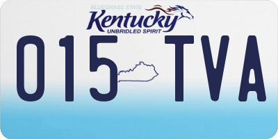KY license plate 015TVA