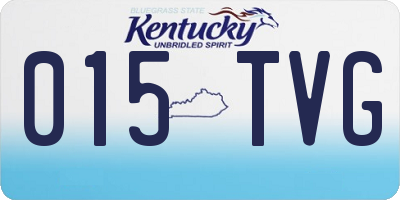 KY license plate 015TVG