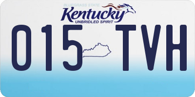 KY license plate 015TVH