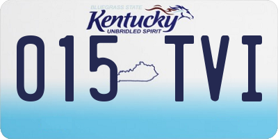 KY license plate 015TVI