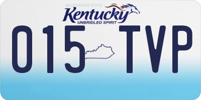 KY license plate 015TVP