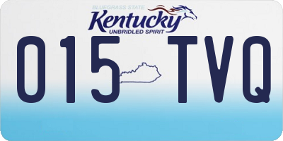 KY license plate 015TVQ