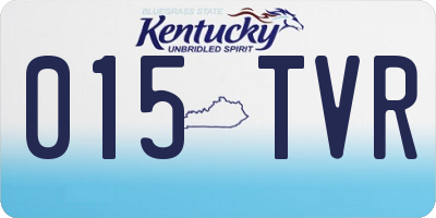 KY license plate 015TVR