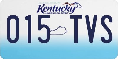 KY license plate 015TVS