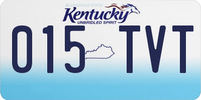 KY license plate 015TVT