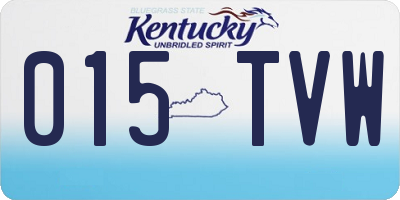 KY license plate 015TVW