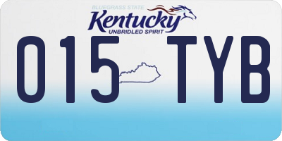 KY license plate 015TYB