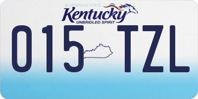 KY license plate 015TZL