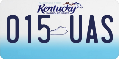 KY license plate 015UAS
