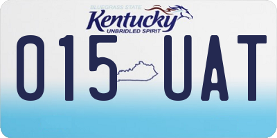 KY license plate 015UAT