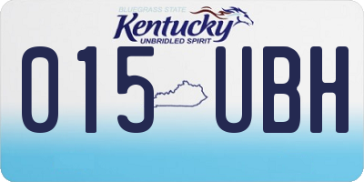 KY license plate 015UBH