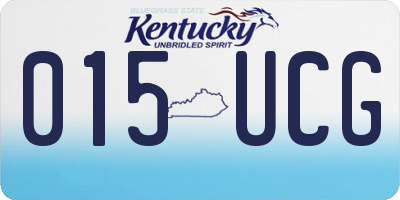 KY license plate 015UCG