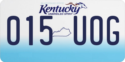 KY license plate 015UOG