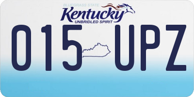 KY license plate 015UPZ
