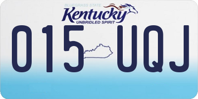 KY license plate 015UQJ