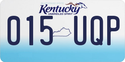 KY license plate 015UQP