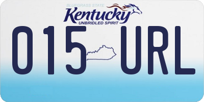 KY license plate 015URL