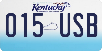 KY license plate 015USB