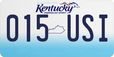 KY license plate 015USI