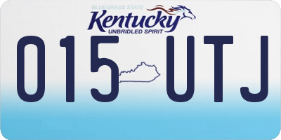KY license plate 015UTJ
