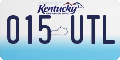 KY license plate 015UTL