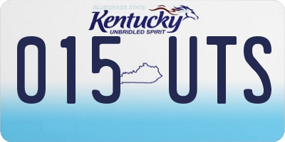 KY license plate 015UTS
