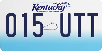 KY license plate 015UTT