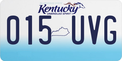KY license plate 015UVG