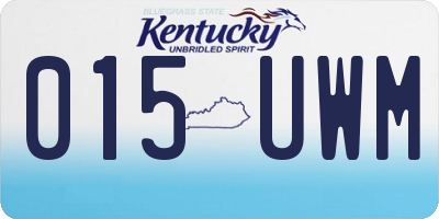 KY license plate 015UWM