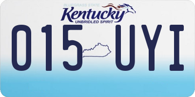 KY license plate 015UYI