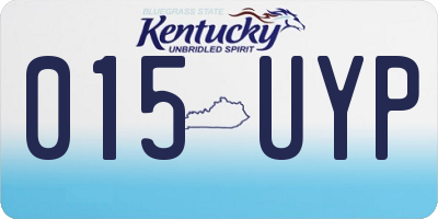 KY license plate 015UYP