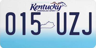KY license plate 015UZJ