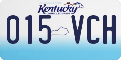 KY license plate 015VCH